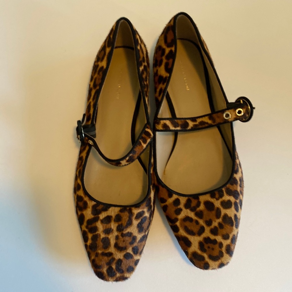 Ann Taylor leopard fur flats